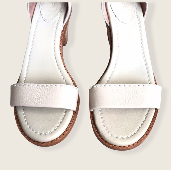 Frye Classic Cream Brielle Zip Block Ankle Heels - Picture 9 of 16